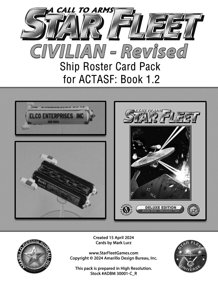 A Call to Arms: Star Fleet Book 1.2: Civilian Ship Roster Pack Deluxe